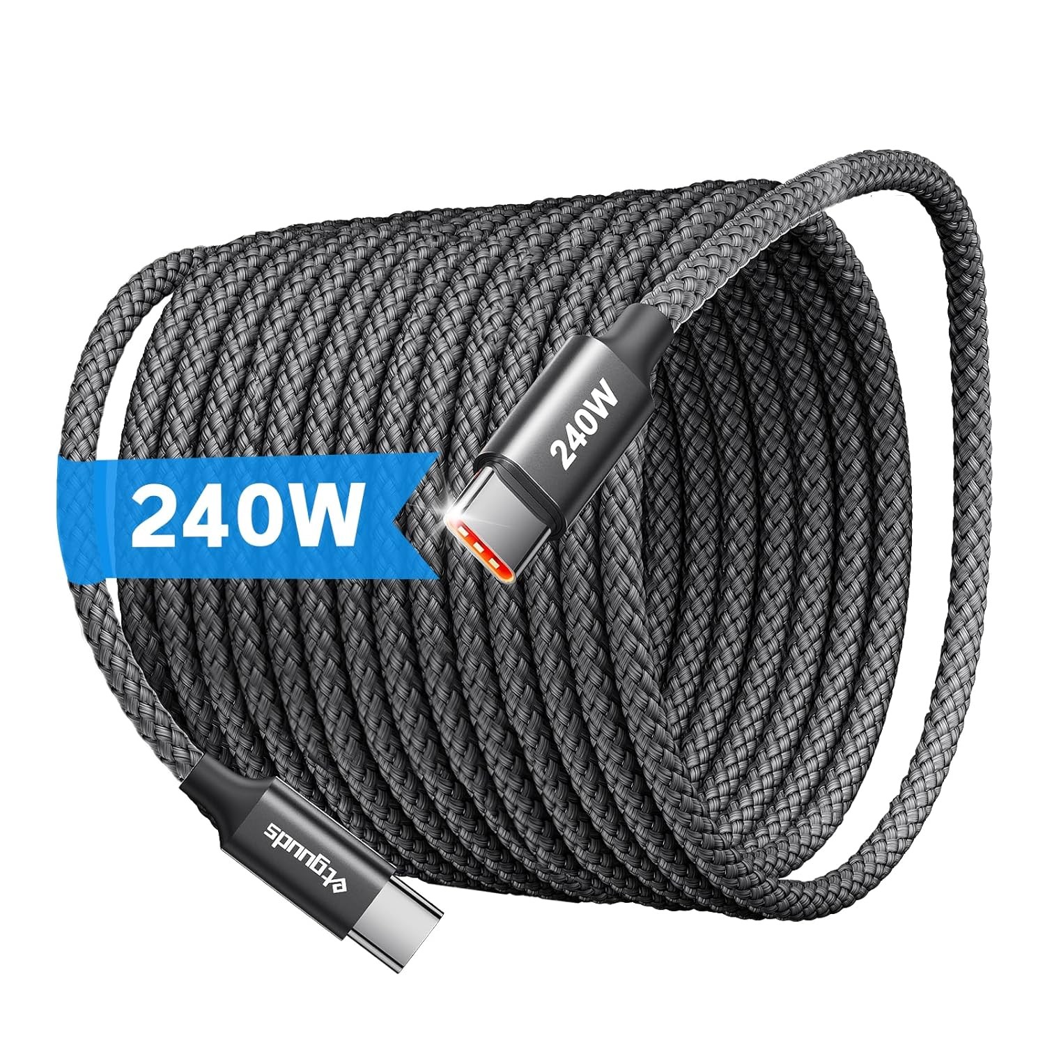 240W USB-C to USB-C Cable 10FT 2-Pack – Ultra Fast Charging Type-C Cord