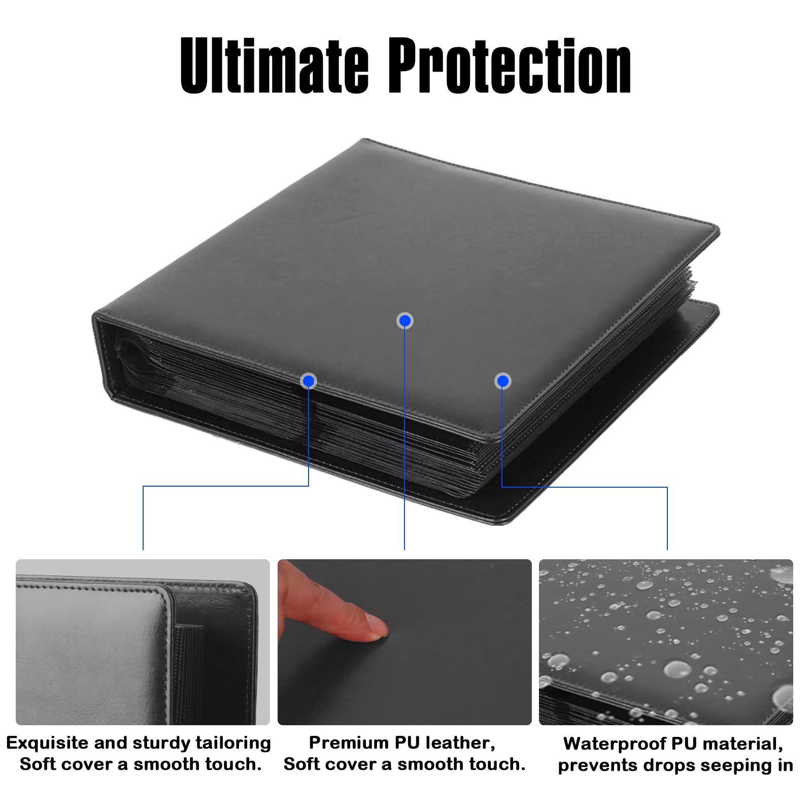 8×10 Photo Album 168 Pockets Holds 168 Photos, Large Capacity Leather Cover F…