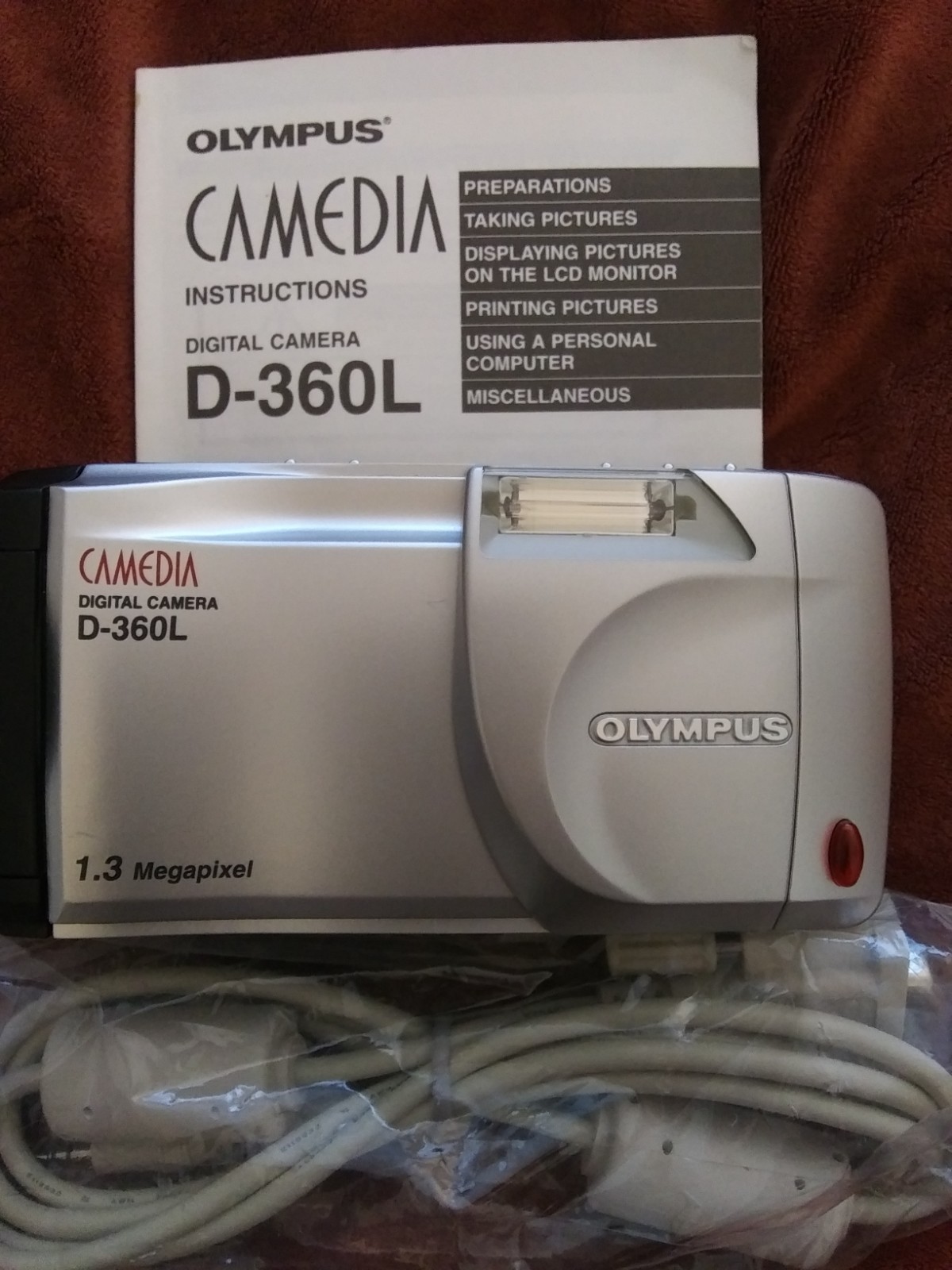 Olympus CAMEDIA D-360L 1.3 Megapixel Digital Camera – Silver  No Sd Card