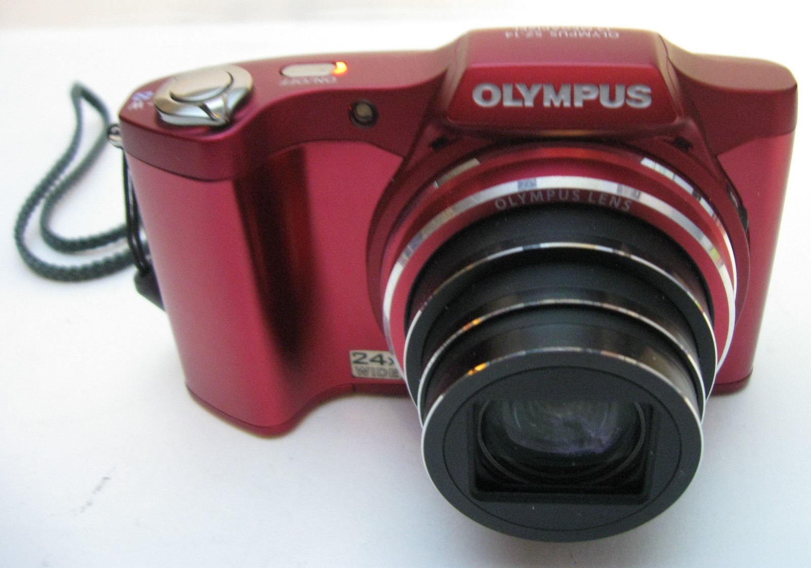 OLYMPUS SZ-14 Digital Camera Red Zoom24X Batteries&Charger W/Memory Card W/Case