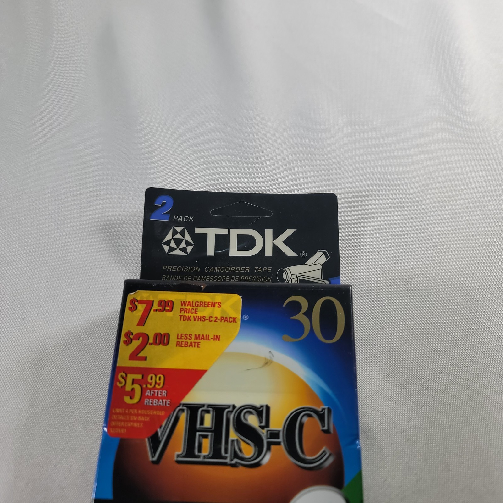 TDK TC-30HGL2 VHSC HG Ultimate Camcorder Tape VHS-C 2 Pack