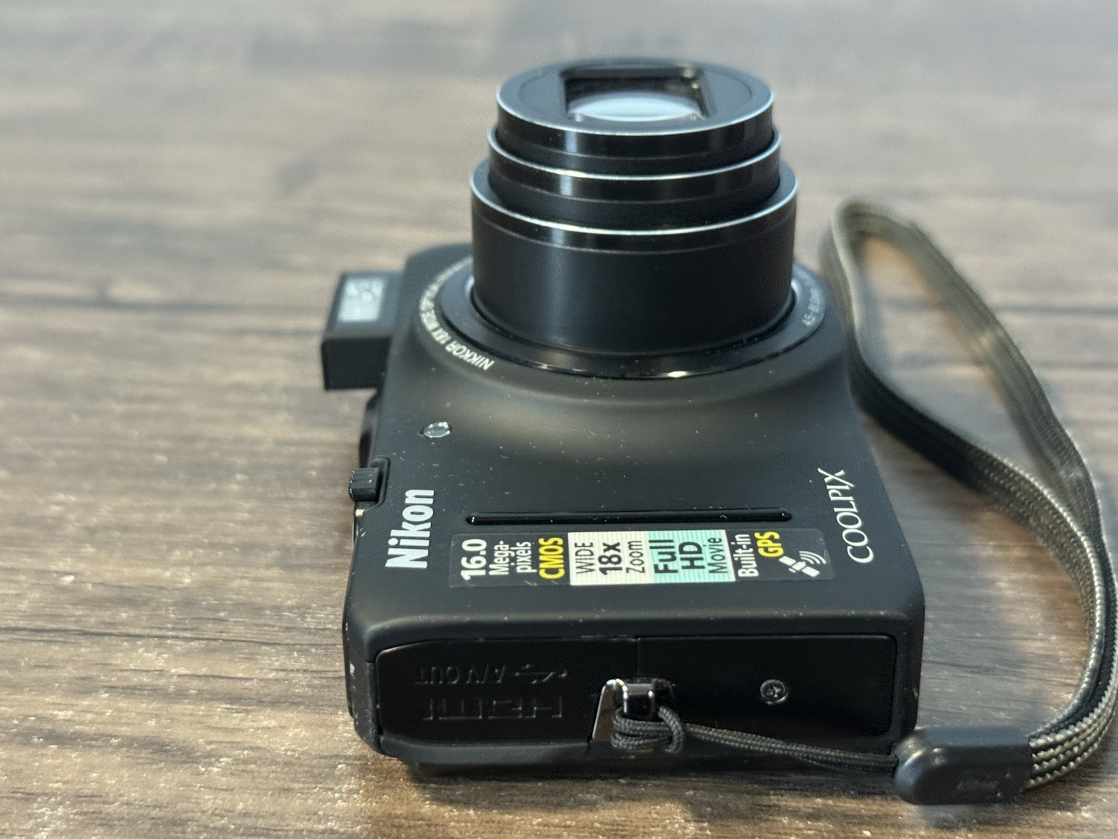 Nikon COOLPIX S9300 16.0MP Black Digital Camera With Charger (No Flash)