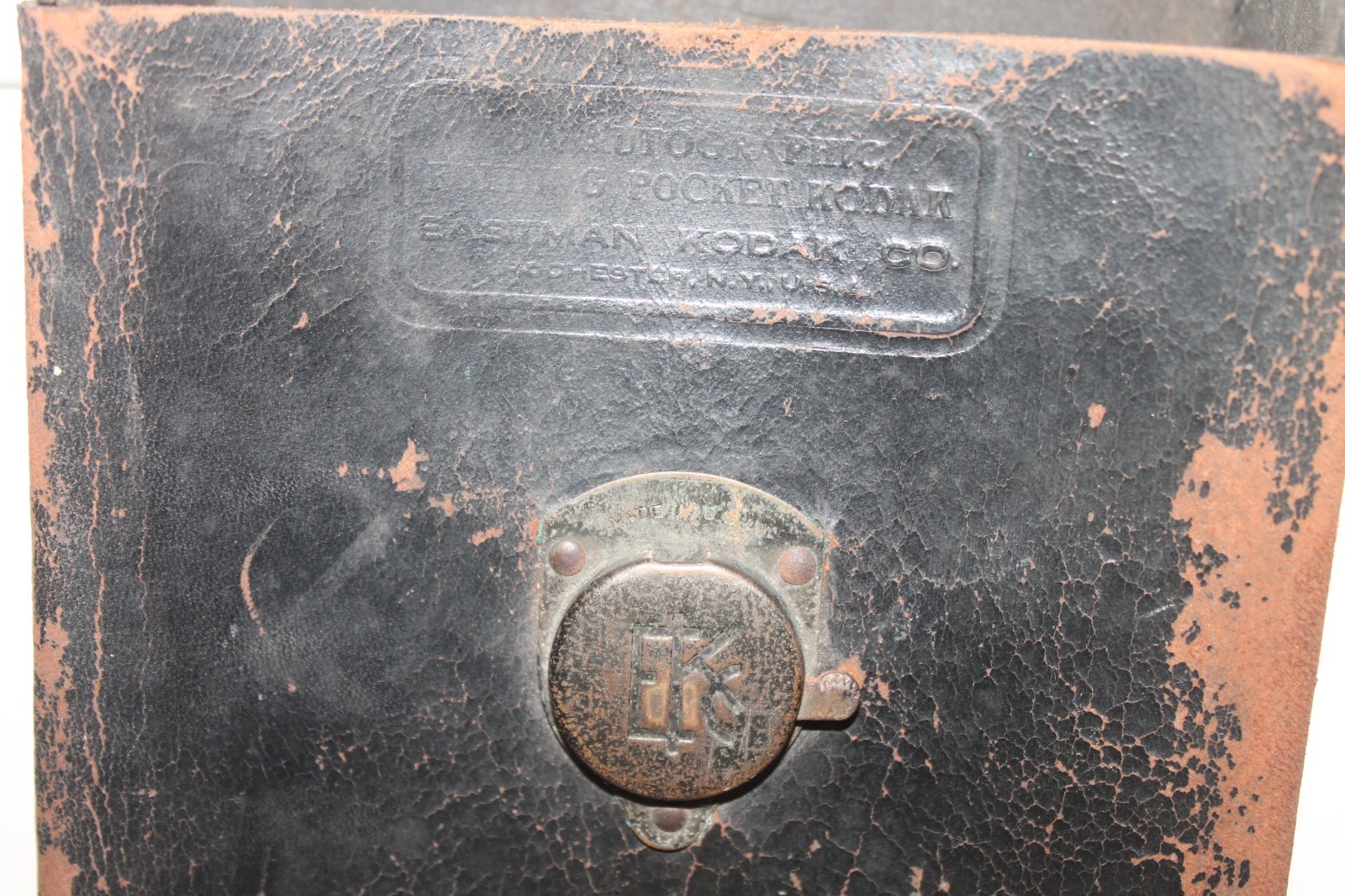 1930s Kodak Six-16 Octagonal Art Deco Folding Camera With Leather Case
