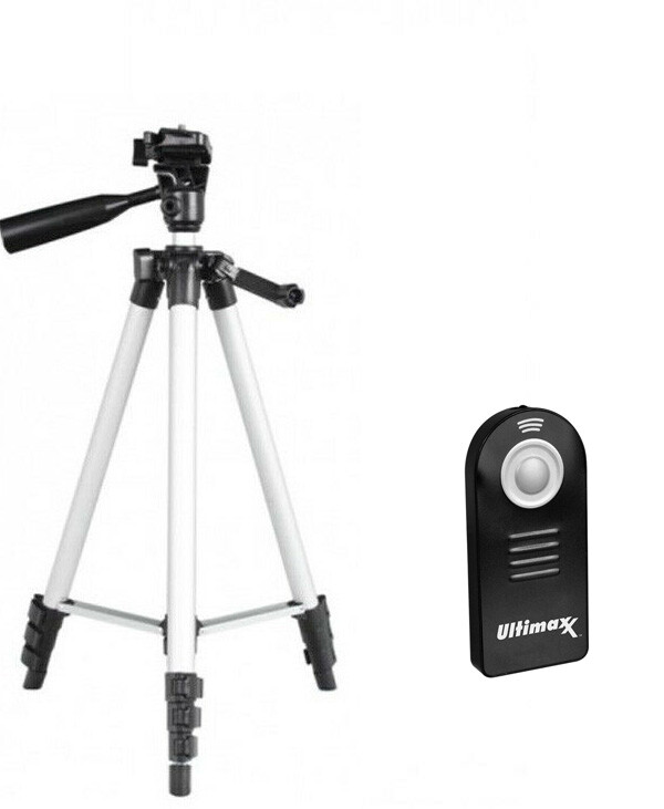 50″ Tripod with Remote Control for Nikon, Canon, Fuji, Olympus, Sony Camera