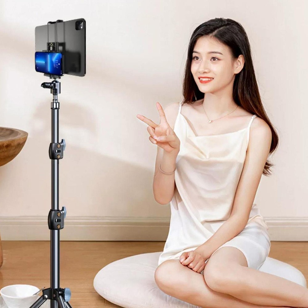 Professional lightweight Aluminum Camera Tripod DSLR Stand with Phone Holder+Bag