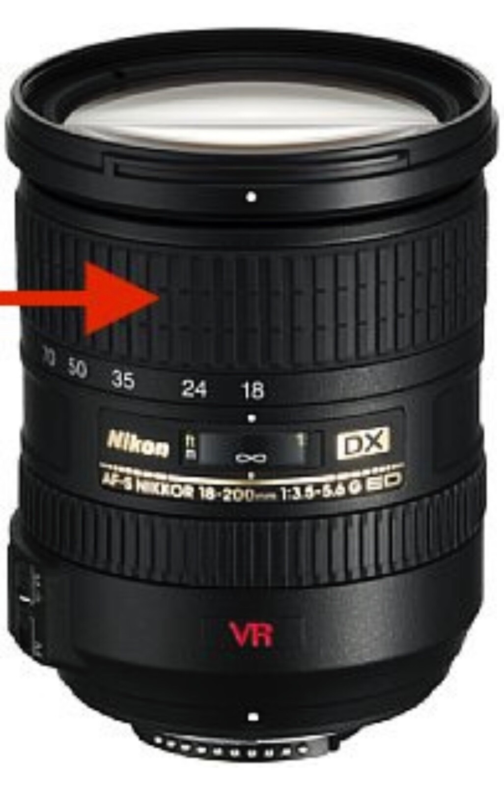 Zoom Ring Rubber Cover Grip For Nikon AFS VR 18-200mm f/3.5-5.6G IF-ED Lens 1
