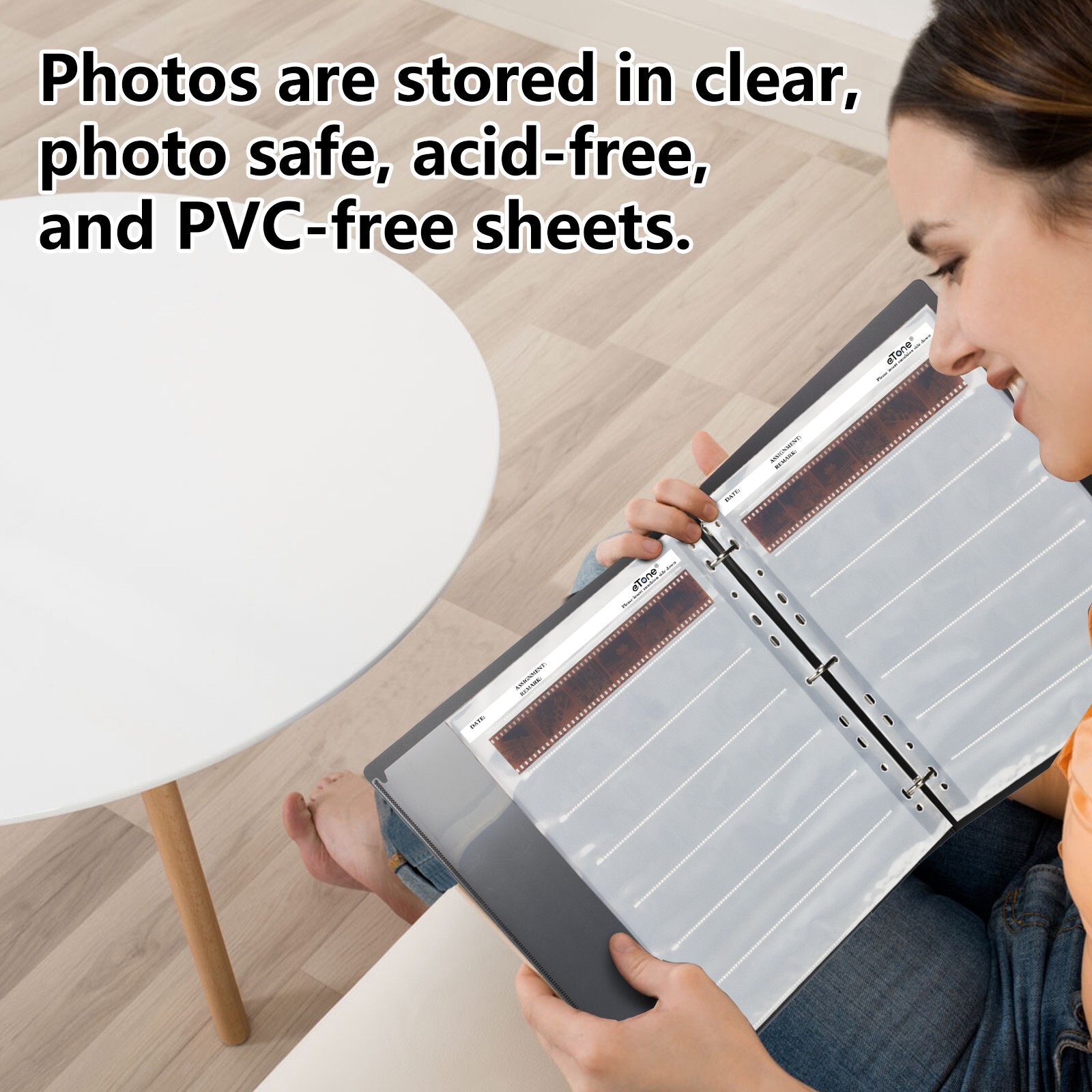 Acid Free Archival Film Bag Album 135 35mm Negative Pages 3 Ring Binder Film Bag