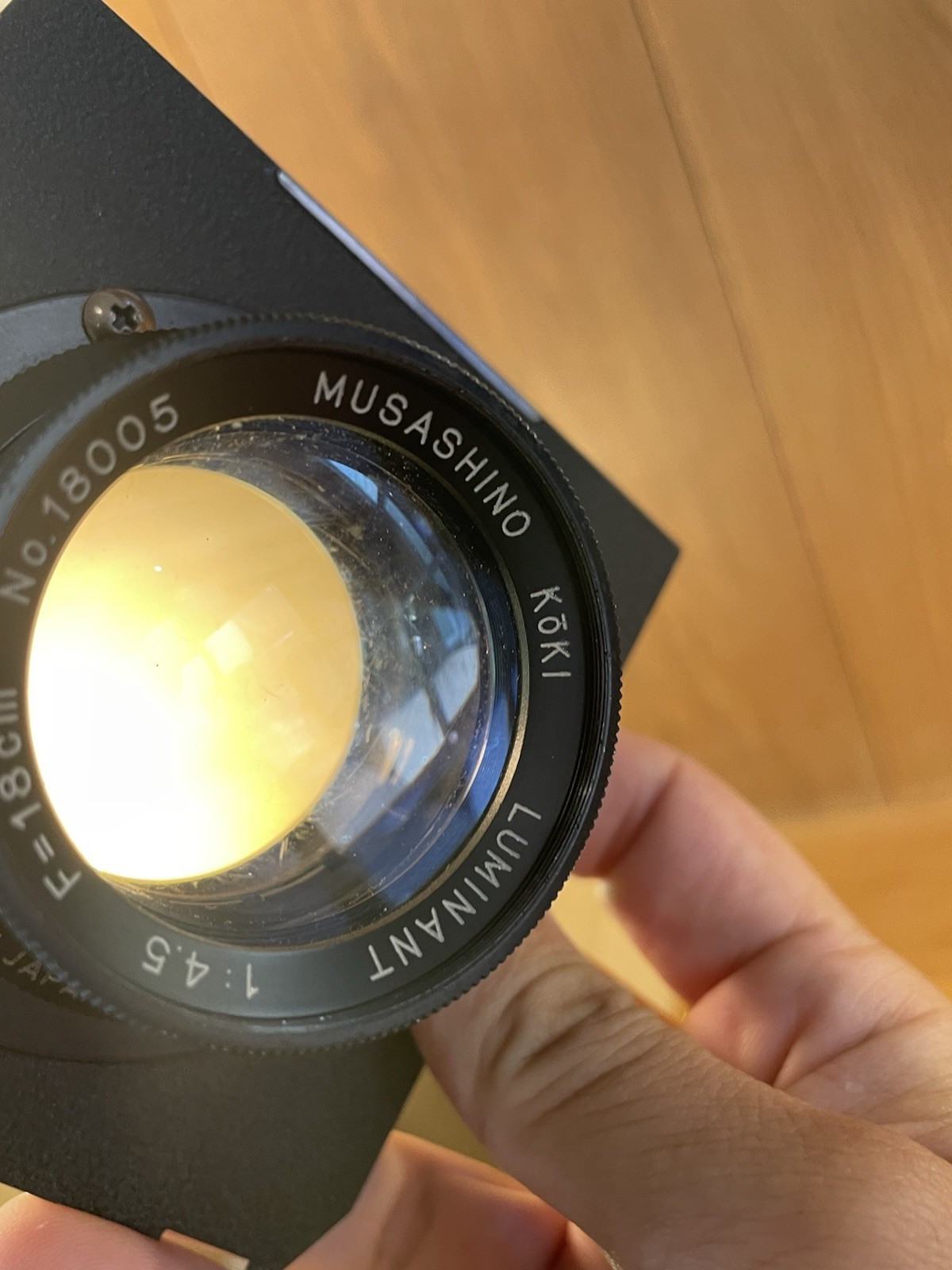 *Near Mint* Musashino Koki ( Wista ) Luminant 18cm 180mm F/4.5 Barrel Lens
