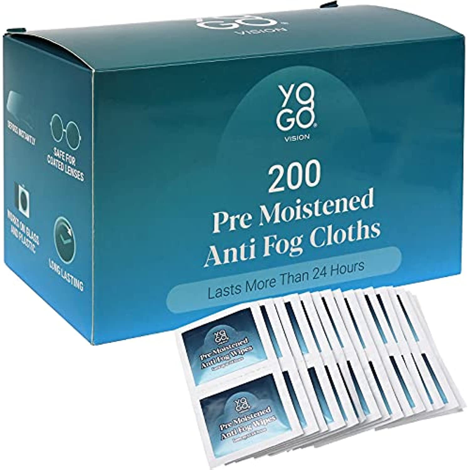 Anti Fog Wipes for Glasses Pre Moistened Cleaner Lens Wipes for Screens,