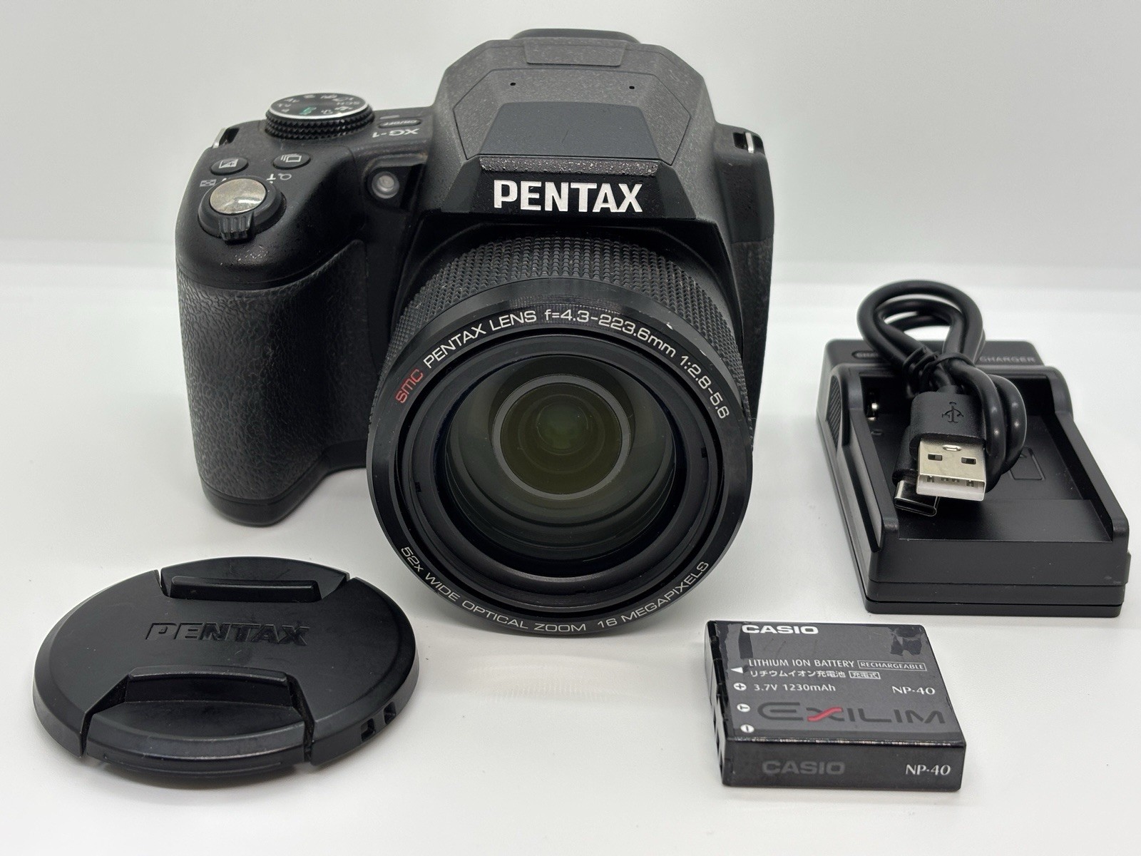 [Exc+] Pentax XG-1 16MP Bridge Digital Camera 52x Optical Zoom Black From Japan