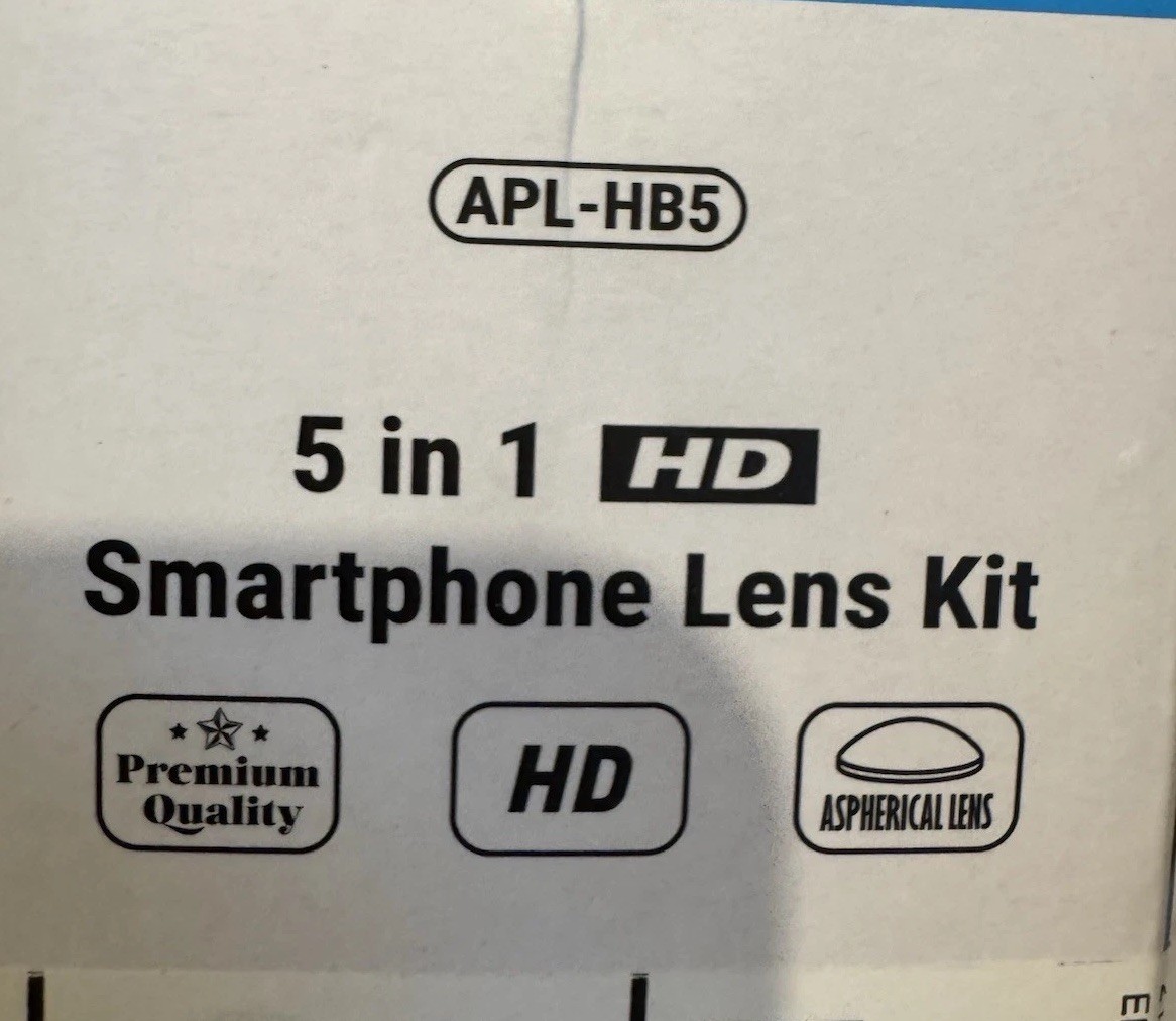 Apexel APL-HB5 5 in 1 HD Smartphone Lens Kit Telephoto Wide Macro Fisheye 2x 10x