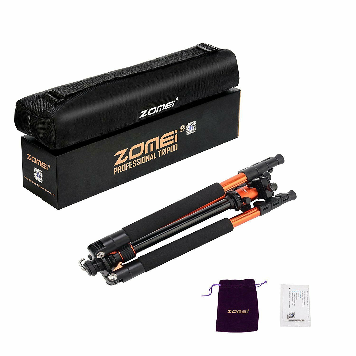 ZOMEI Q-555 Camera Tripod Ball Head Stand Travel for Canon Nikon DSLR Camera