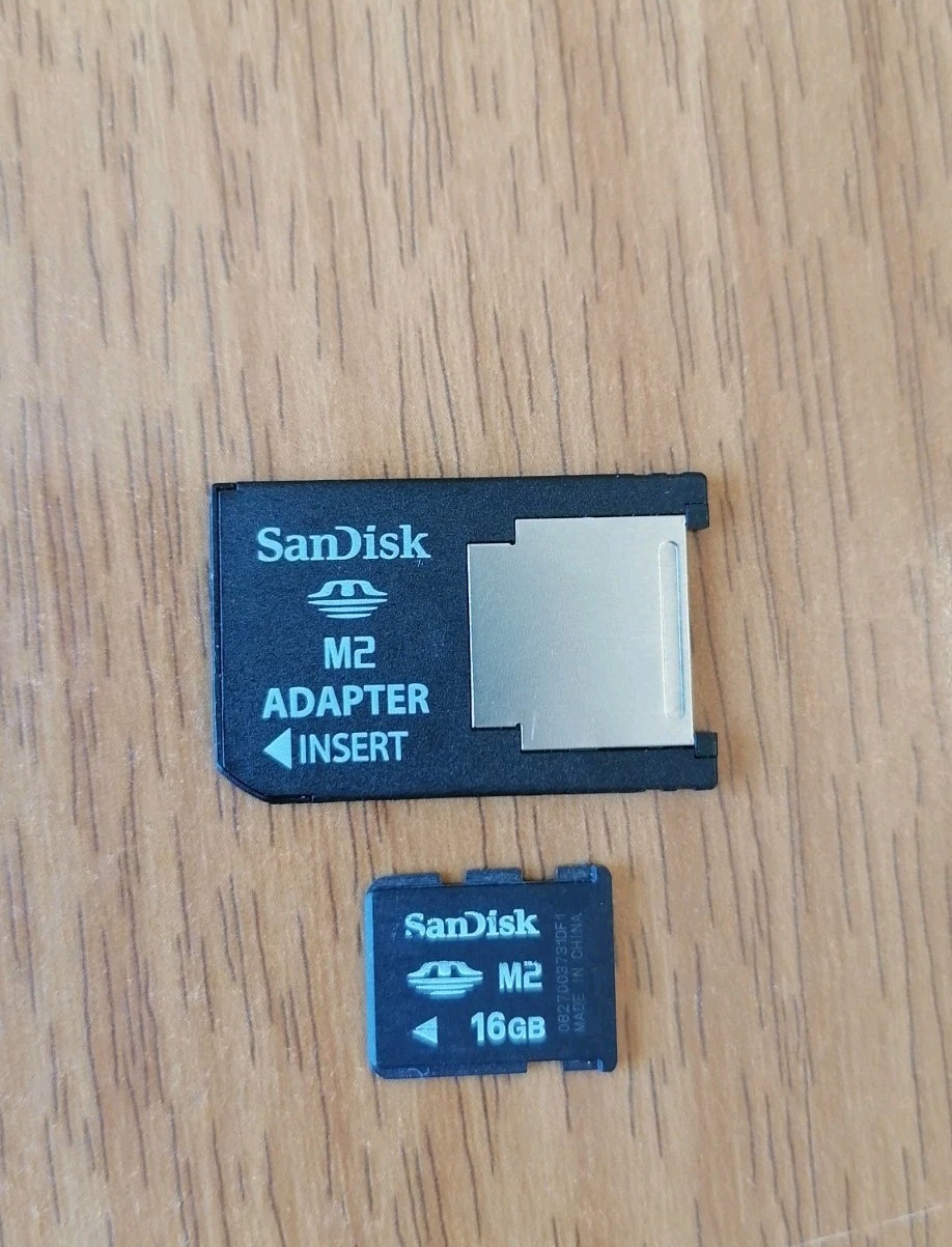SanDisk Memory Stick Micro (M2) 16GB memory card with Memory Stick PRO Duo…