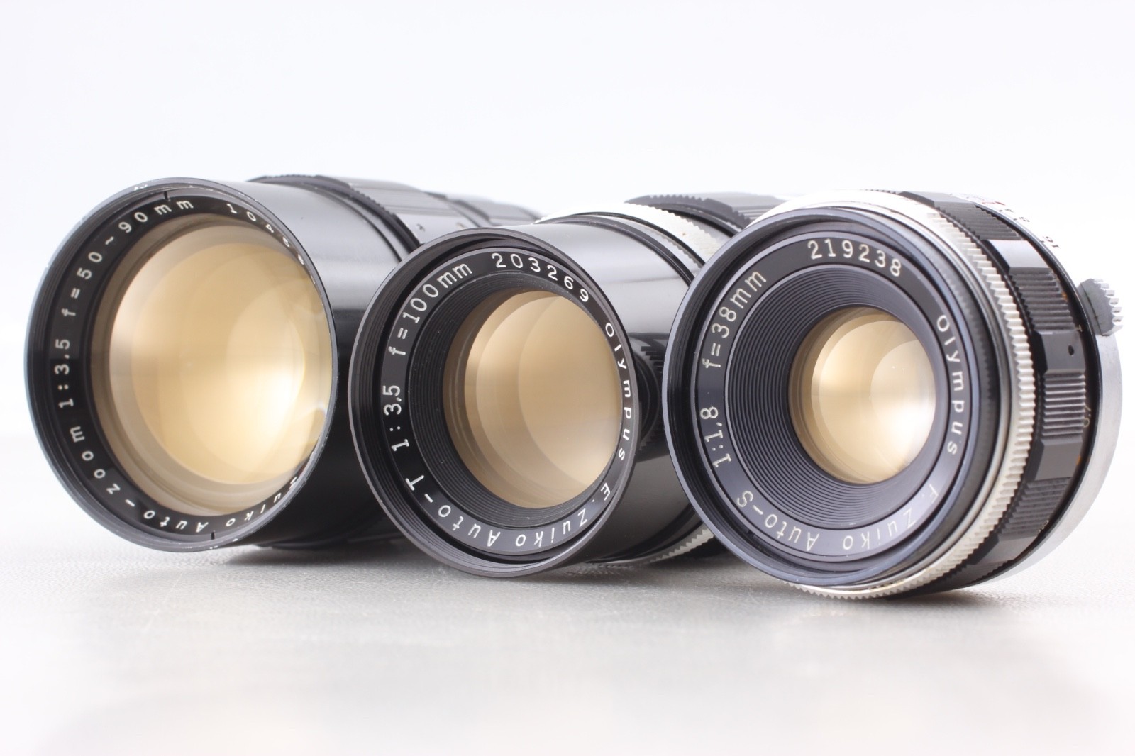 Meter Works【 Exc+5 3Lens 】 Olympus Pen FT 38mm 100mm 50~90mm w/Case From JAPAN