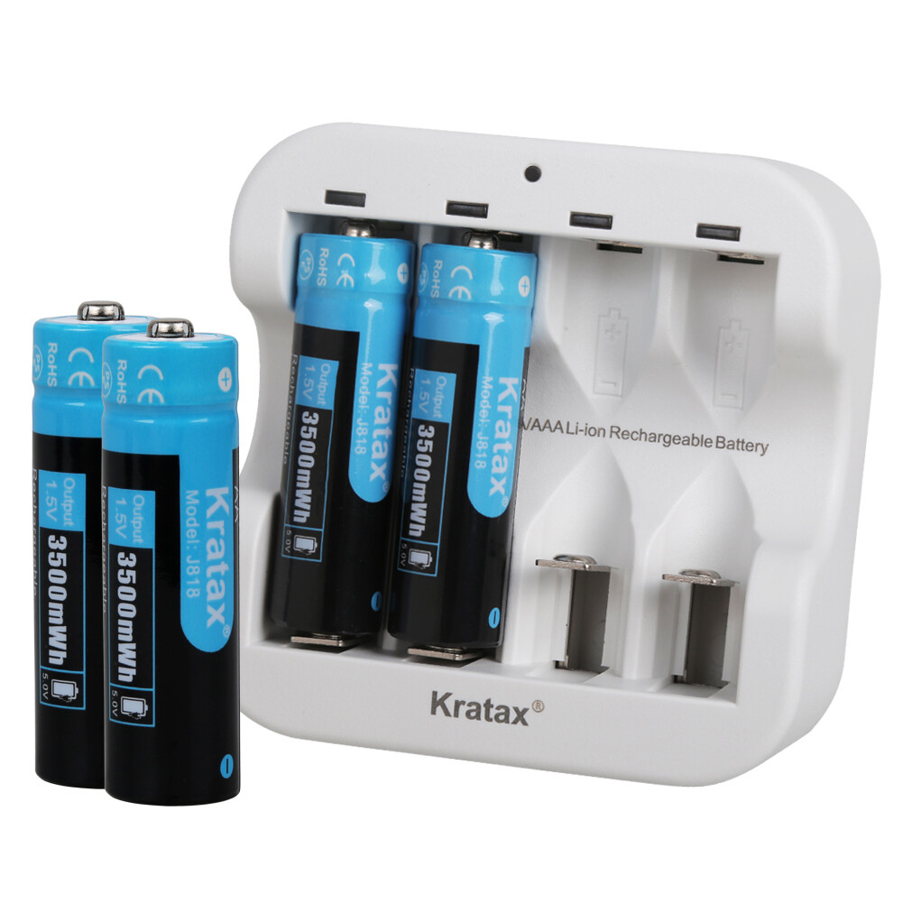 3500mWh AA Lithium Rechargable Batteries 1.5V Rechargable Li-ion Battery Charger