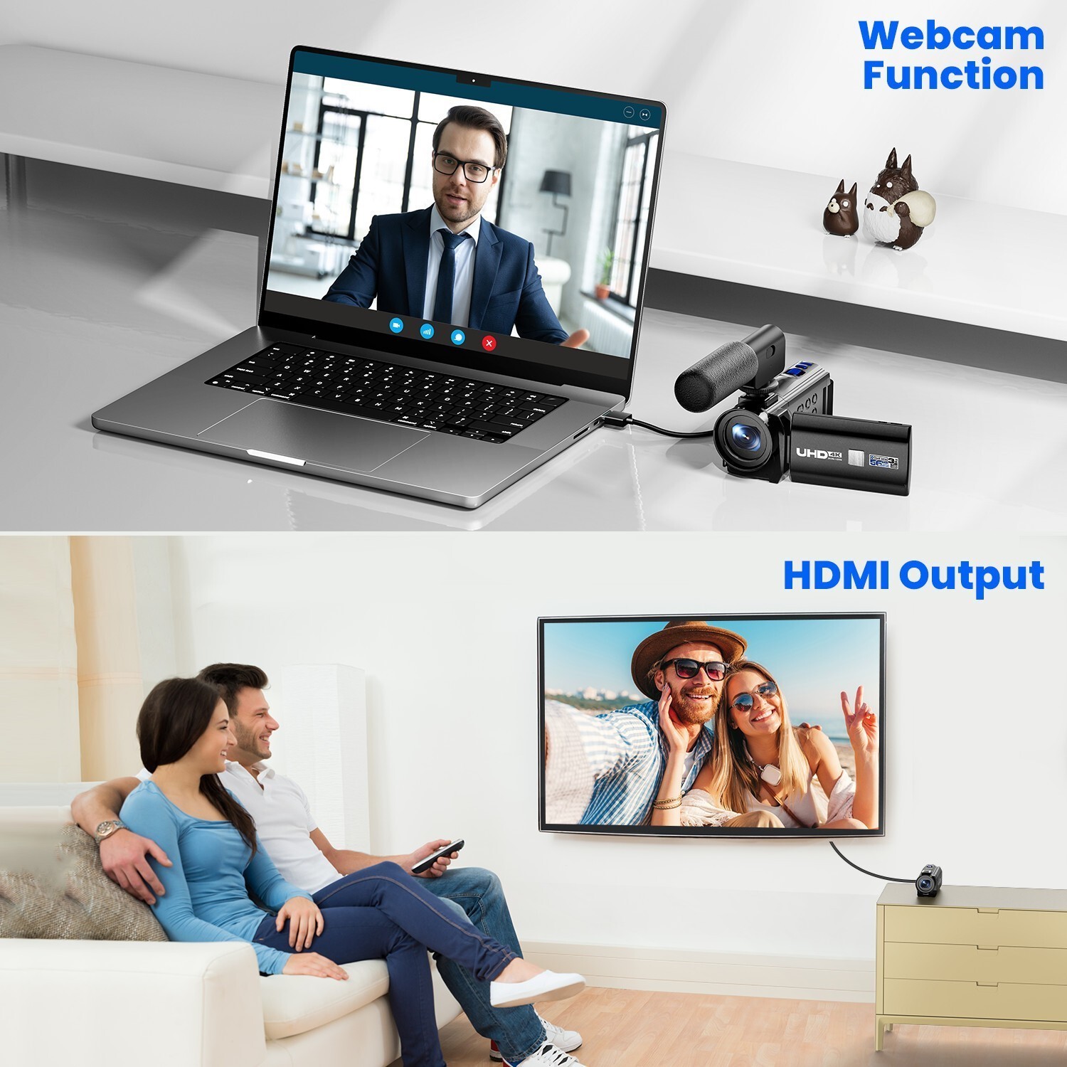 🔥5K Video Camera Camcorder, Digital Camera 56MP Dual Lens WiFi 3” 270° 16XZoom