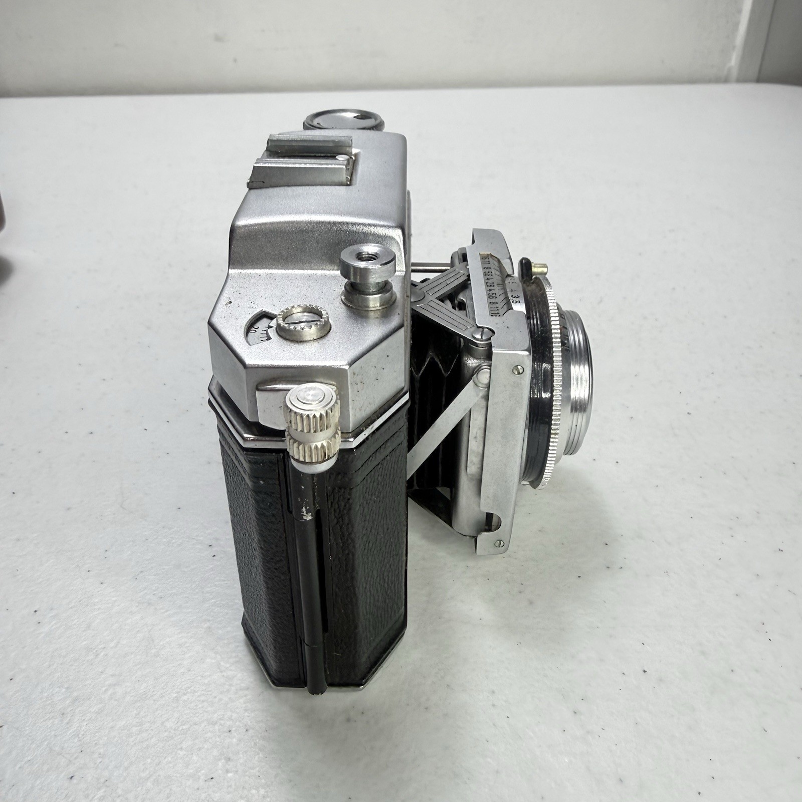 Agfa Karat Vintage Rangefinder Camera Black Silver with Leather Case* Clean