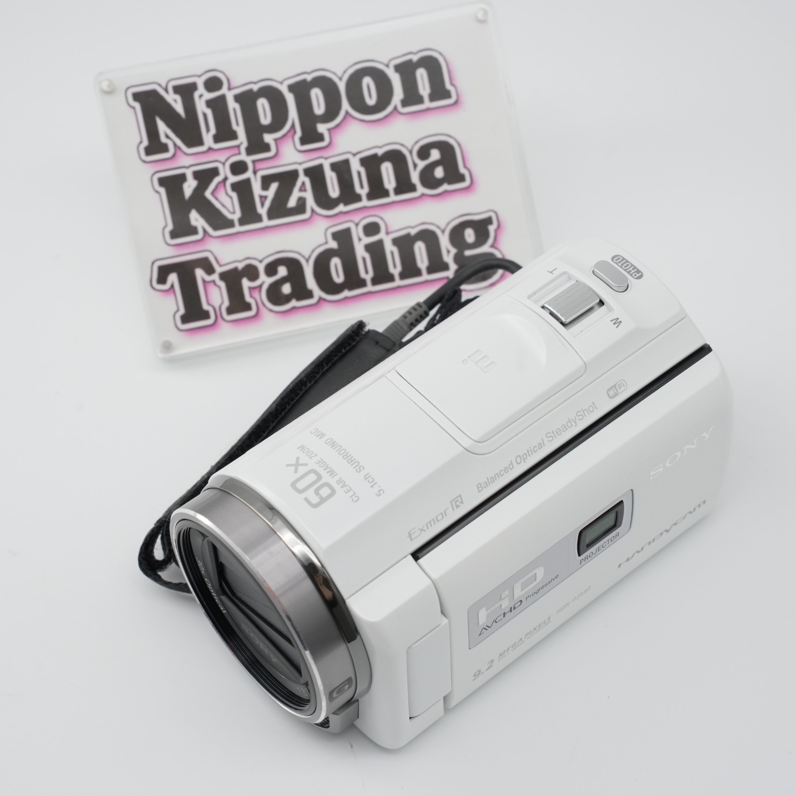 Sony HDR-PJ540 White Handycam Full HD Camcorder Built-in Projector Fully Tested