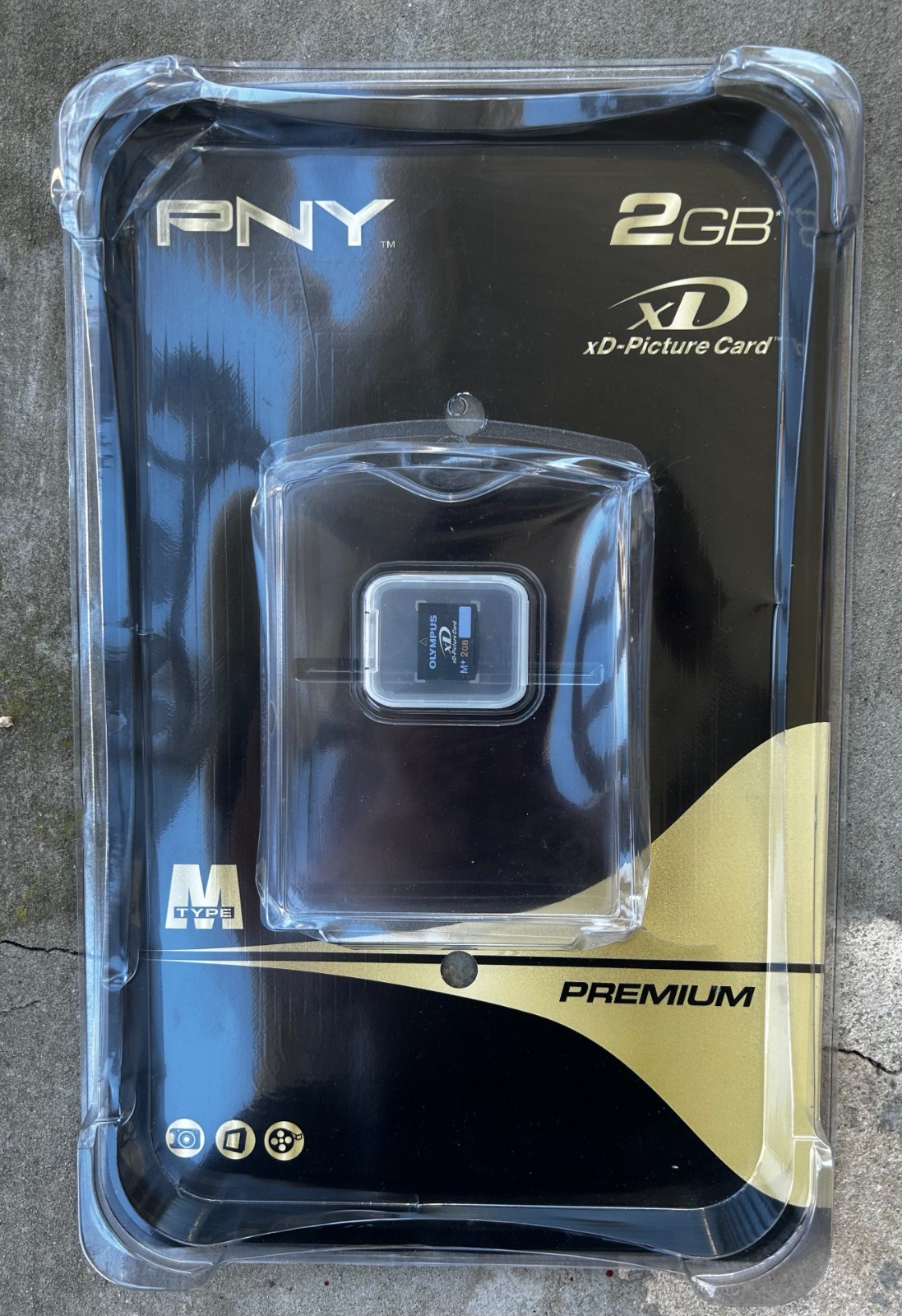 PNY 2GB xD Flash Memory Card – New Old Stock – Sealed – M Type