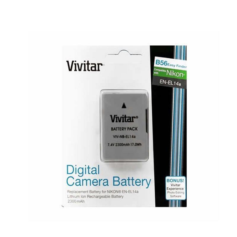 3 Vivitar En-El14a Li-on Battery for Nikon D3300, D5100, D5200, D5300, D5500