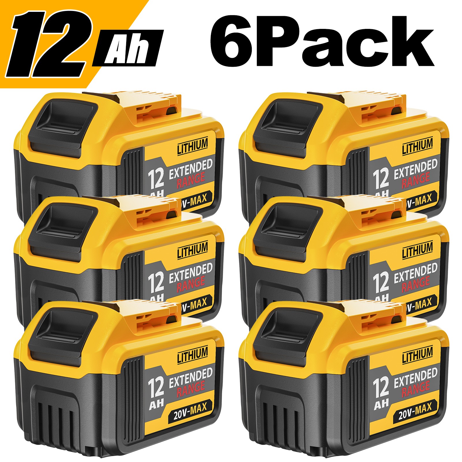 6/2/1pcs 20V 12.0Ah Lithium Battery For Dewalt 20v Max DCB201 Apply To 20v Tool