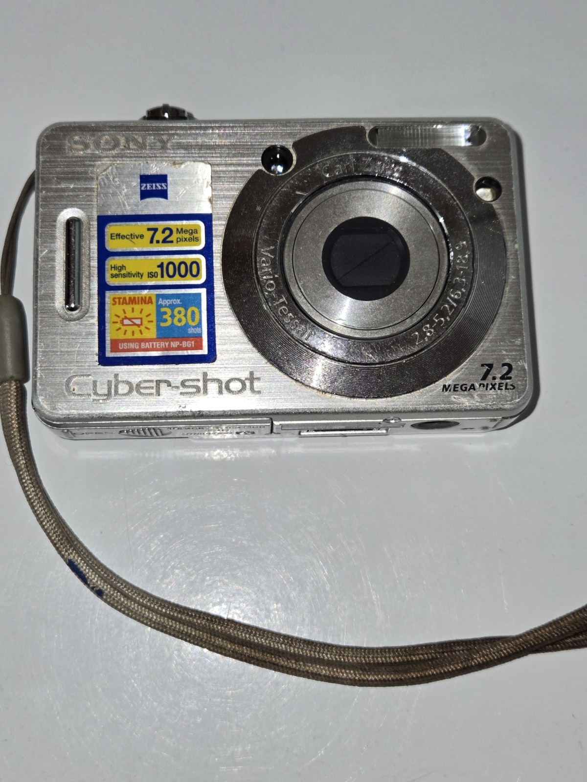 Sony Cyber-shot DSC-W55 7.2MP Digital Camera Silver For Parts Only Pls Read