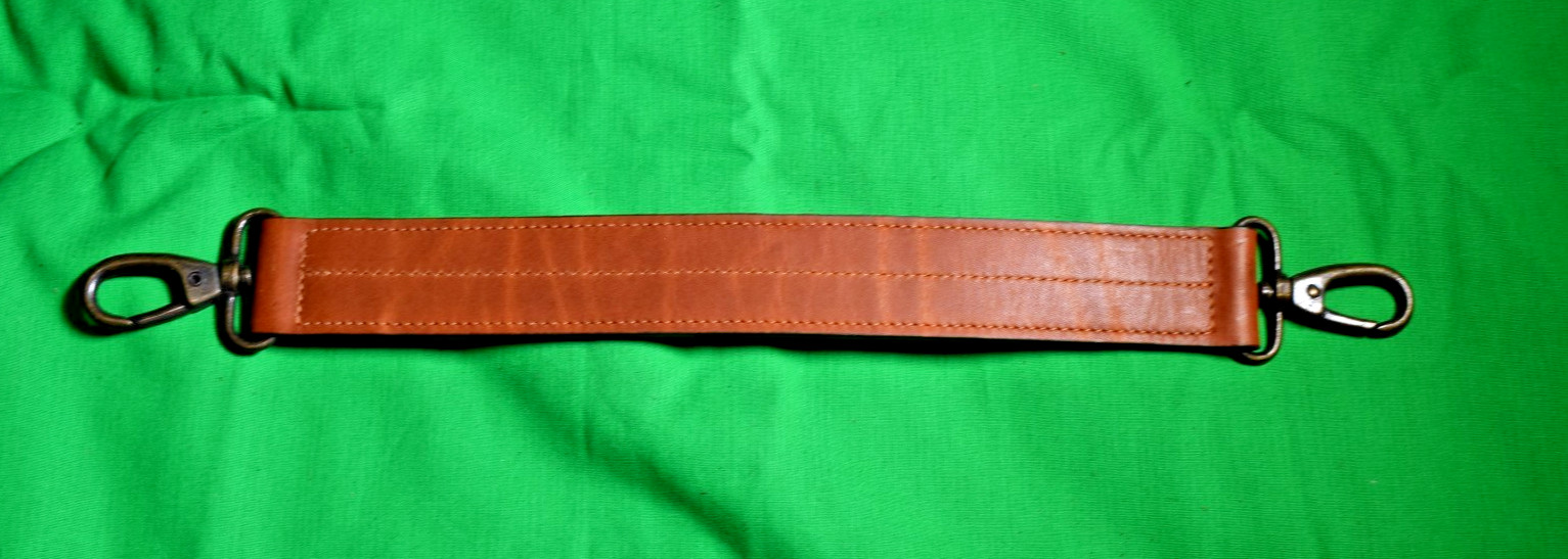 ONA Berlin II Leather Handle-Antique Cognac Leather-Brass Clips