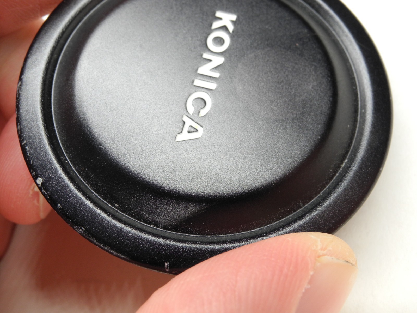 Konica 57mm Push On Metal Front Camera Lens Cap For 55mm Filter Ring