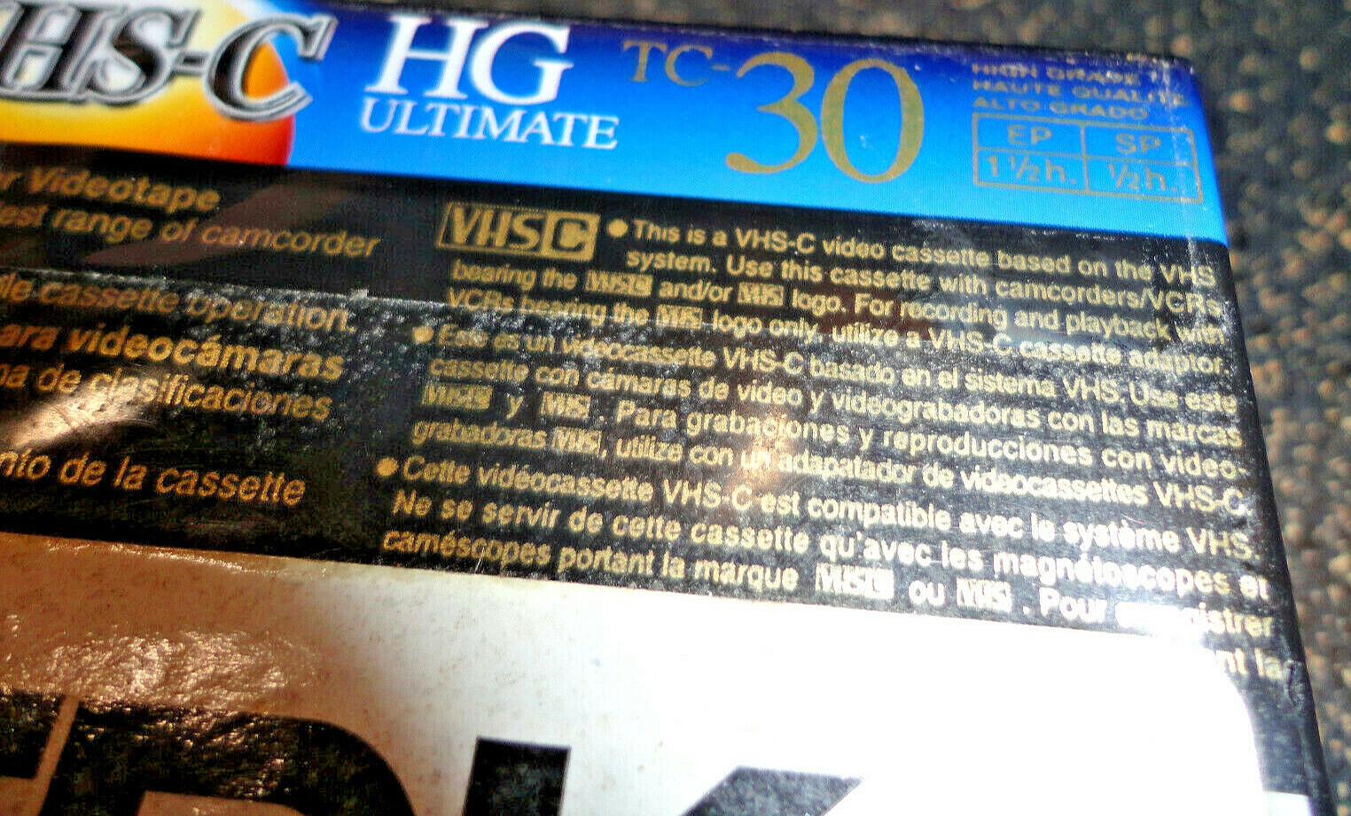 TDK HG 30 Ultimate VHS-c Video Cassette Tape – ONE Tape