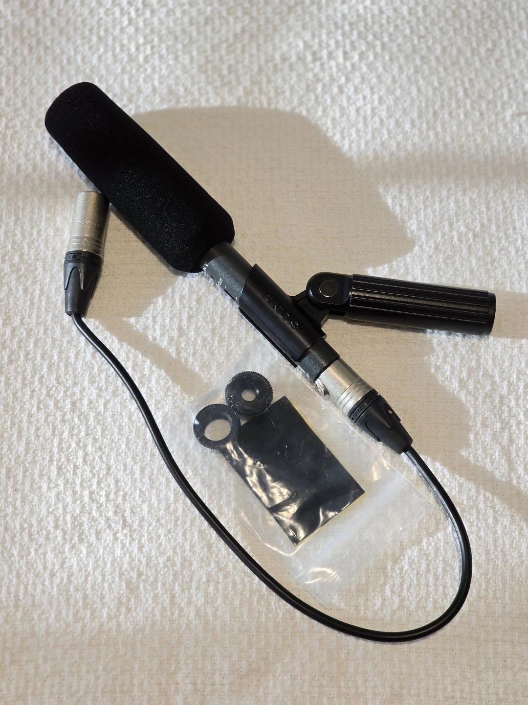NEW Sony ECM-673 Short Shotgun Electret Condenser Microphone & Accessories