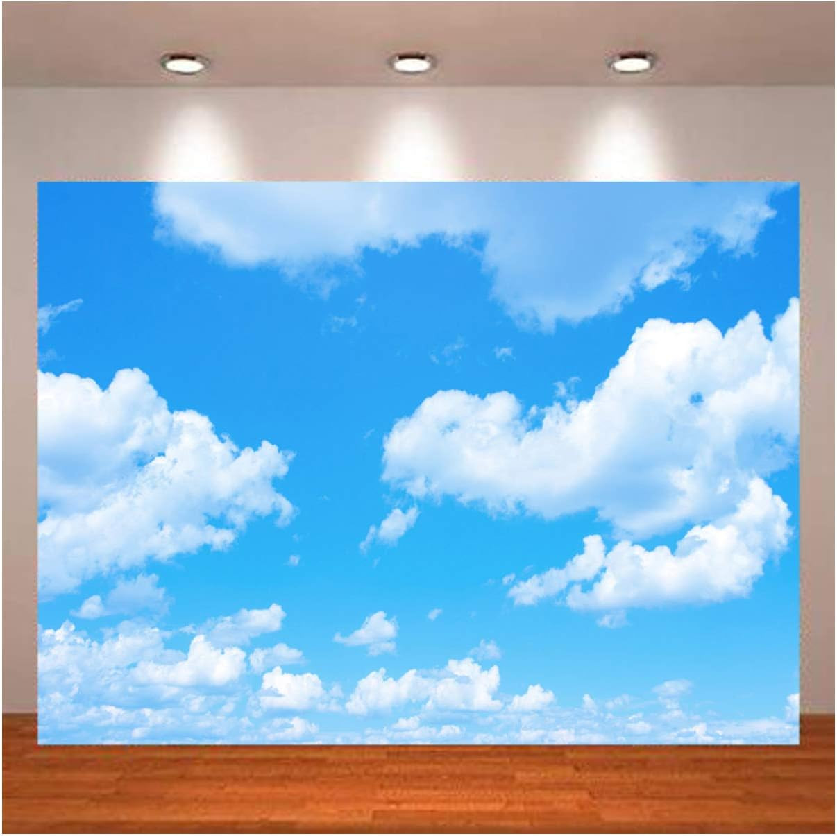Blue Sky White Clouds Theme Photography Backdrops 7X5Ft Clear Sky Kids Birthday