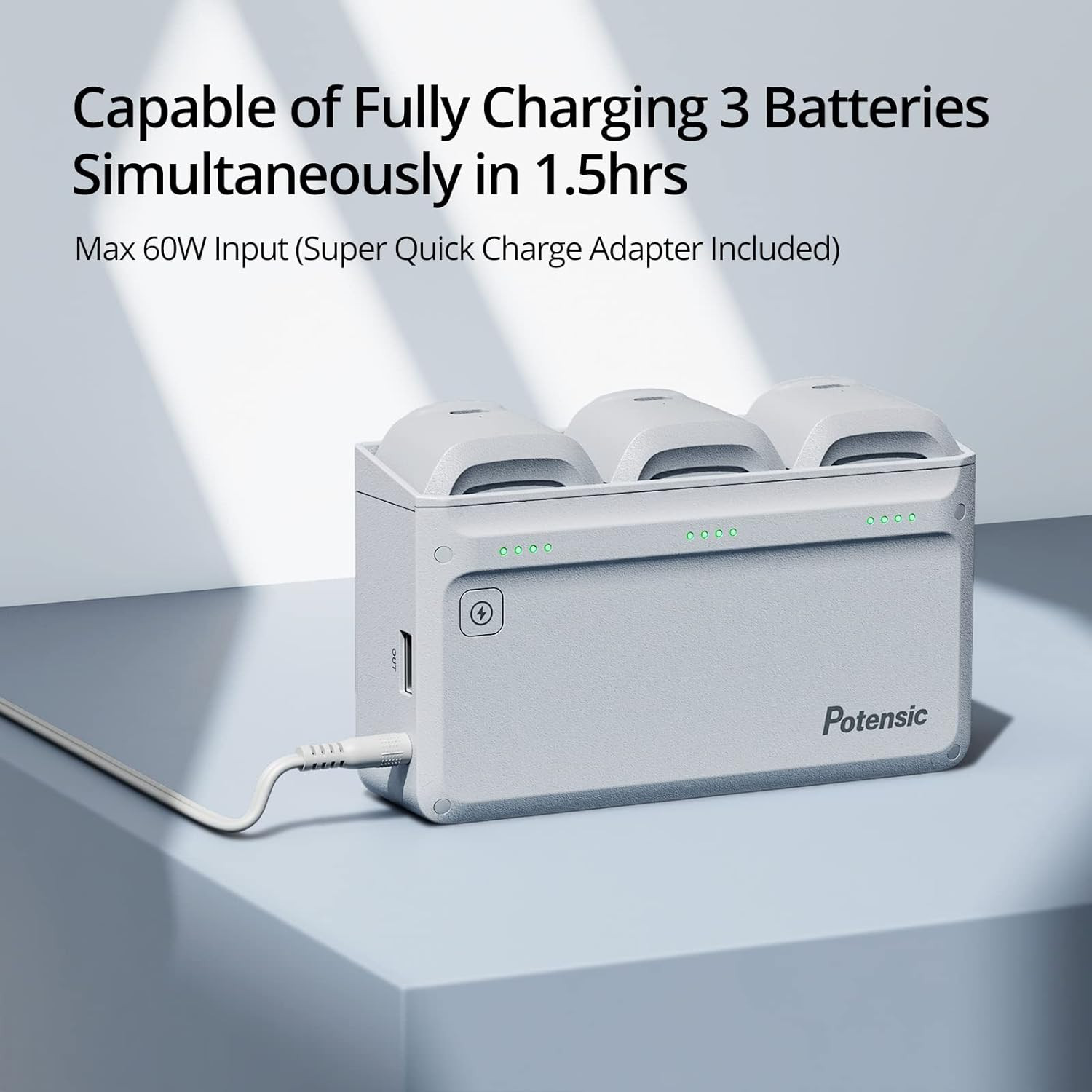 Atom SE Parallel Charging Hub, Smart Battery and Super Quick Charge Adapter Pack