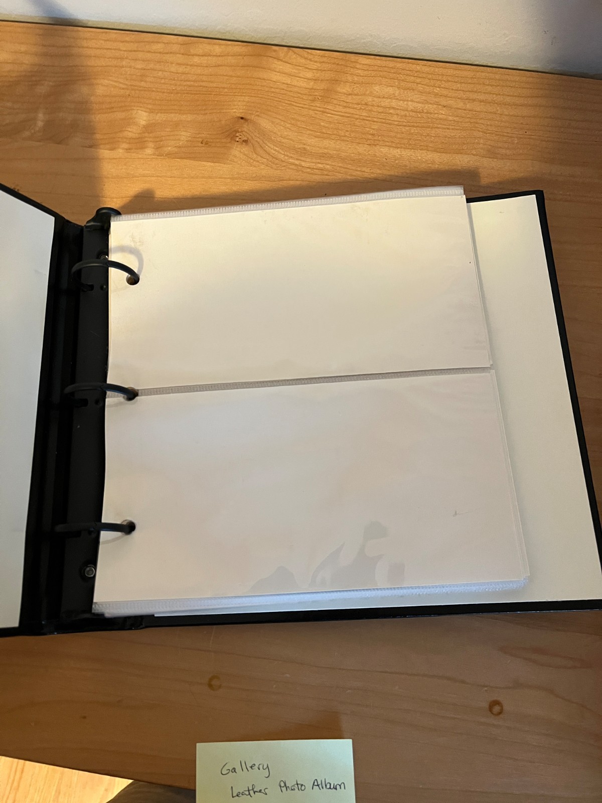 Gallery Leather Photo Black Travel Album 9 1/2″ x 9″ NEW holds 3×5, 4×6, or 4×7