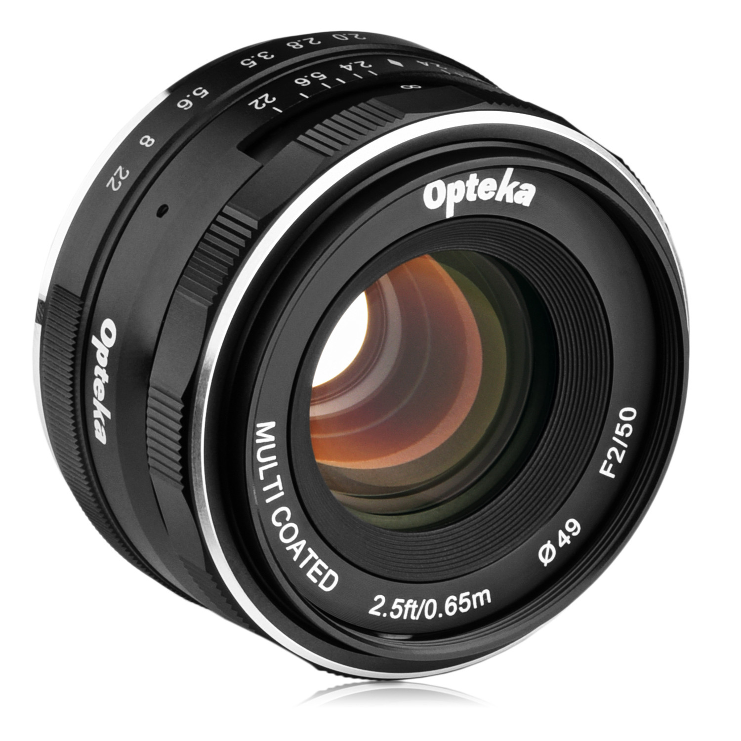 Opteka 50mm f/2.0 Lens for Fuji X-Pro2 X-T2 X-T1 X-T20 X-T10 X-E2S X-E3 X-E2