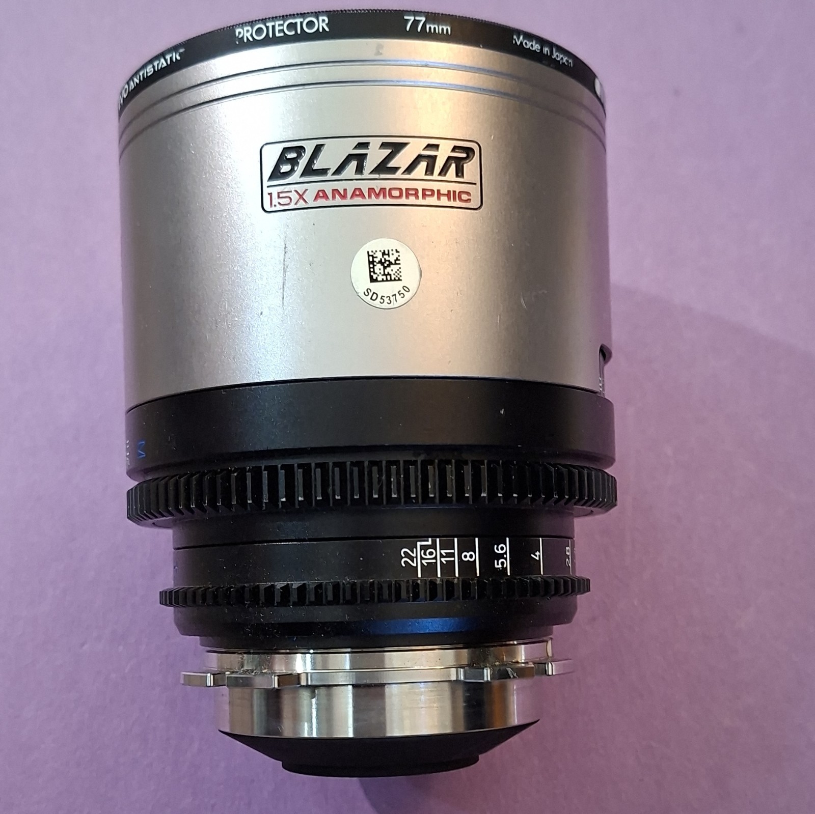 Blazar Remus 45 T2 45mm 1.5x Anamorphic Cine Lens Arri PL Mount 77mm