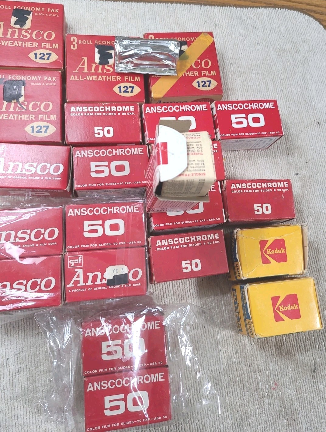 Vintage Mixed Lot OF 31 Ansco Anscochrome & Kodak Film Expired Color & B/W 1960s