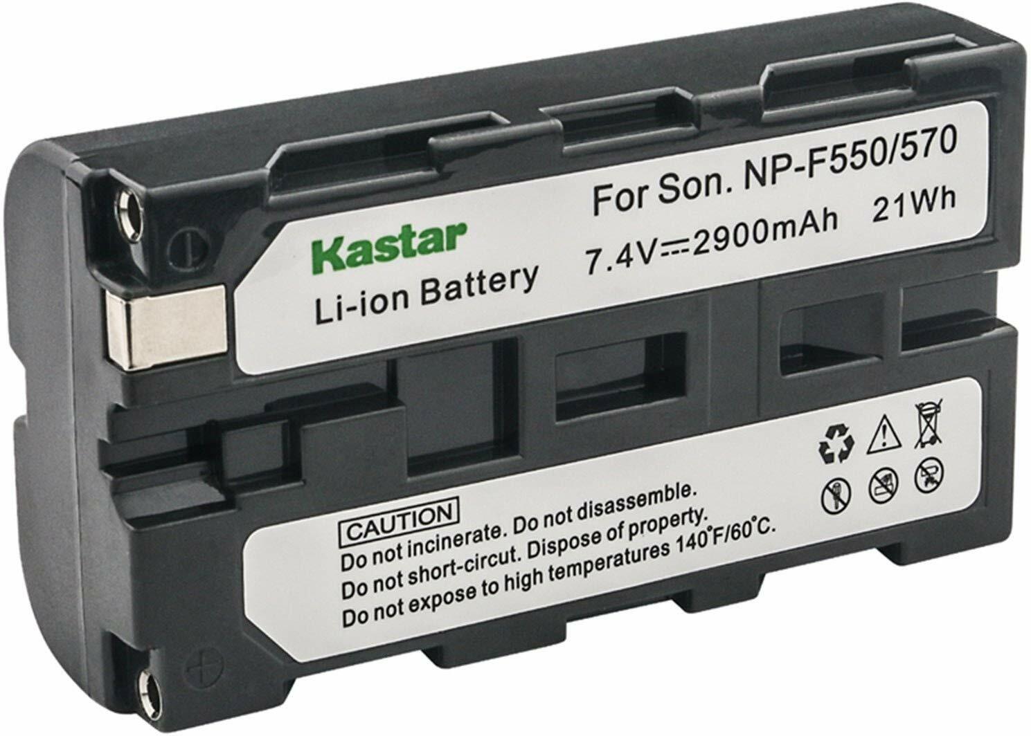 2900mAh NP570/550 Battery + Charger ForDCRVX2100, HDRFX1,HD1000U,HVRZ1U,5U,FS100