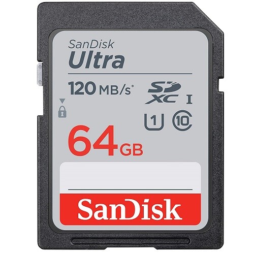 Sandisk SD Card 32GB 64GB 128GB 256GB Ultra Memory Card for Cannon Nikon & Sony