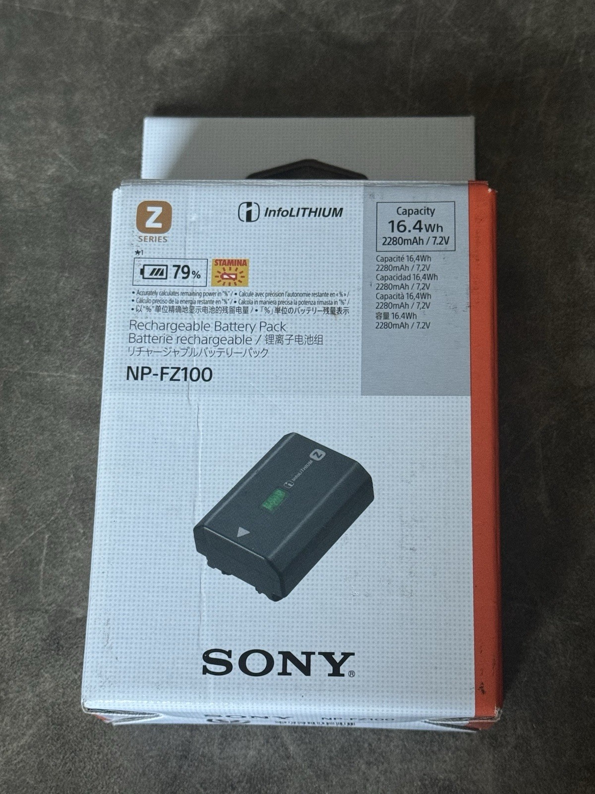 Sony OEM NP-FZ100 Rechargeable Battery for A1, A9, A9 II, A7R III, A7R IV, A7S