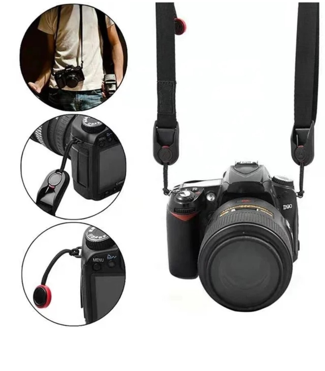 Camera Strap Universal Adjustable Durable for DSRL Compact Shoulder Fast Release