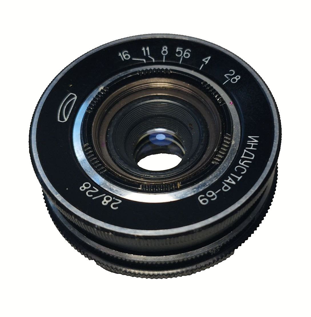 Industar-69 28mm f/2.8 USSR Lens M39 LTM Pancake Vintage Sharp Mirrorless camera