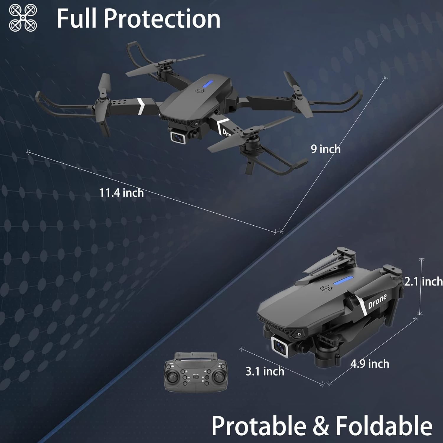 Drones Quadcopter 5G 4K GPS Drone X with HD Dual Camera WiFi FPV Foldable RC