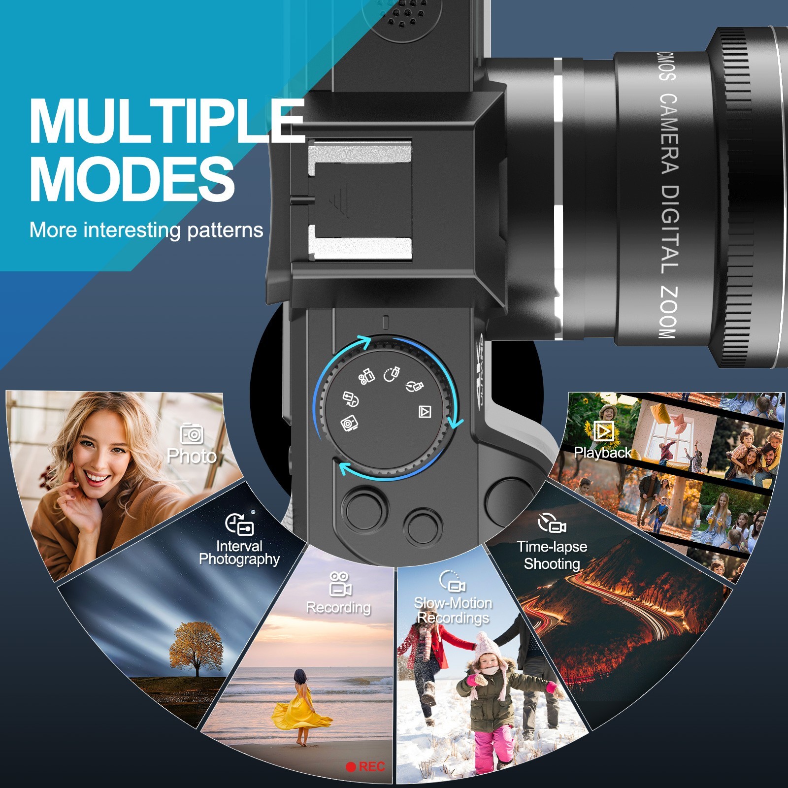 4K Digital Camera 64MP 16X 3” Autofocus for photography Vlogging tested working