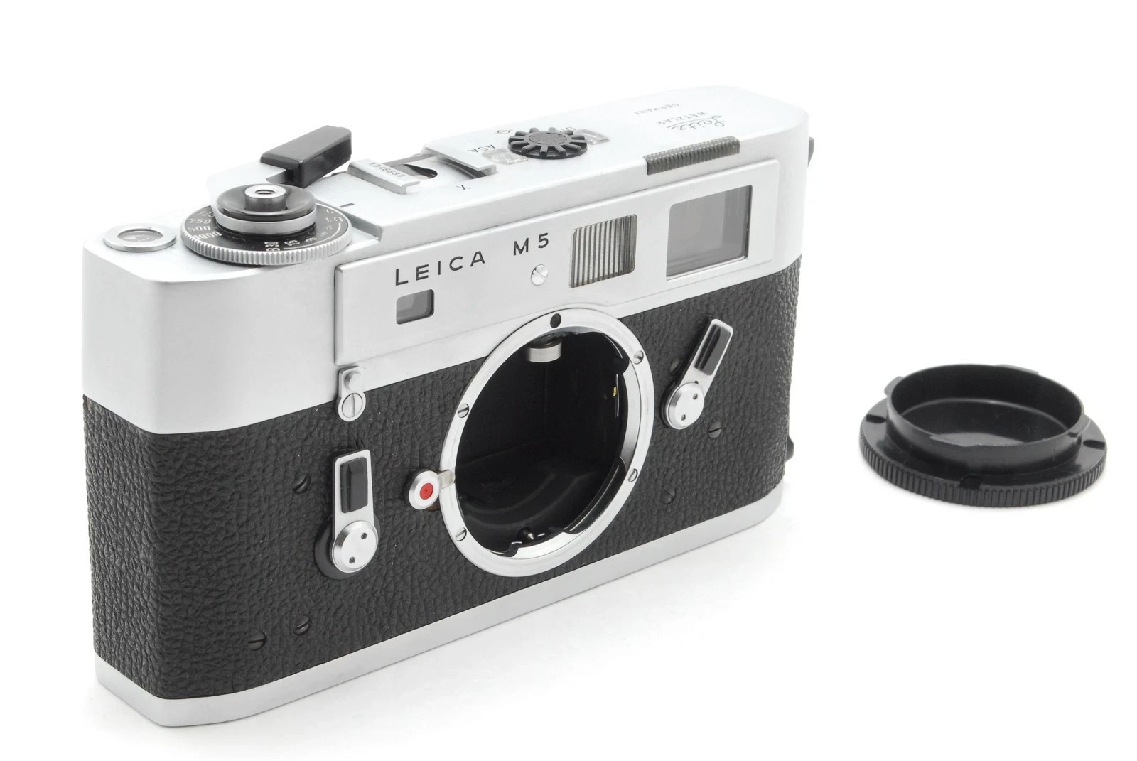 Rare Upgraded M6 frameline Leica M5 Silver 2 lug TTL working Meter, 2 Lenses!