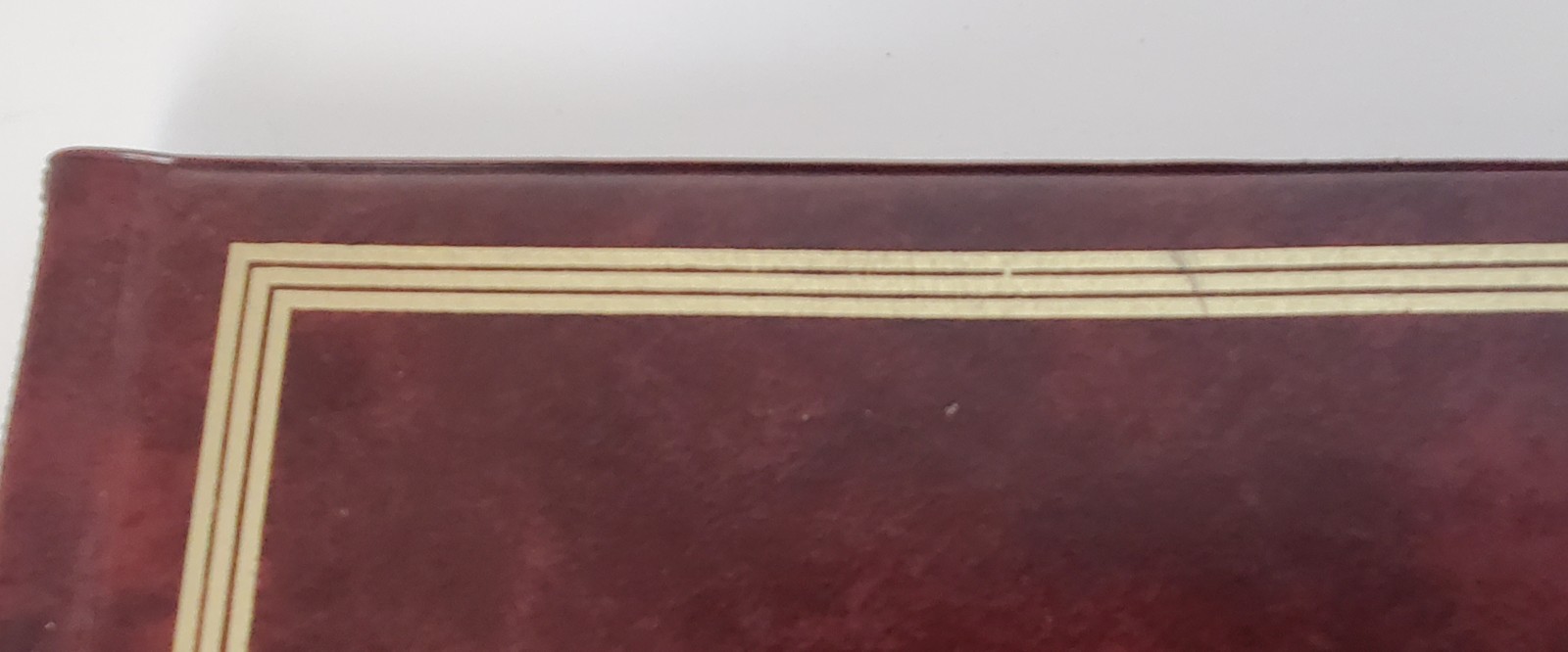 Pocket Photo Album 6.1×4.1″ slip in pockets 4×6 photos brown w/gold accent VTG