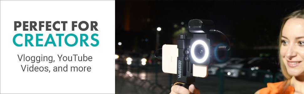 Sevenoak Movo Smartcine Smartphone Video Kit Stereo Microphone LED Light Rig