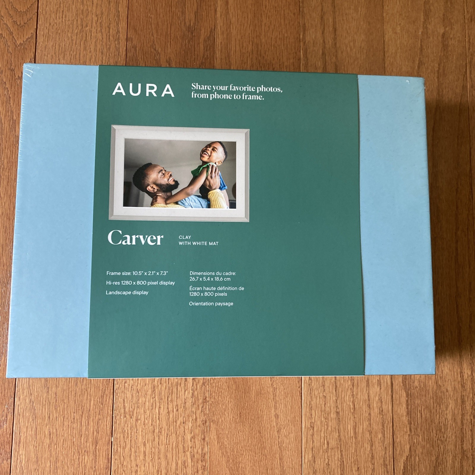 Aura Carver – Clay with White Mat Picture Frame 10.5″ x 2.1” x 7.3″ – New Sealed