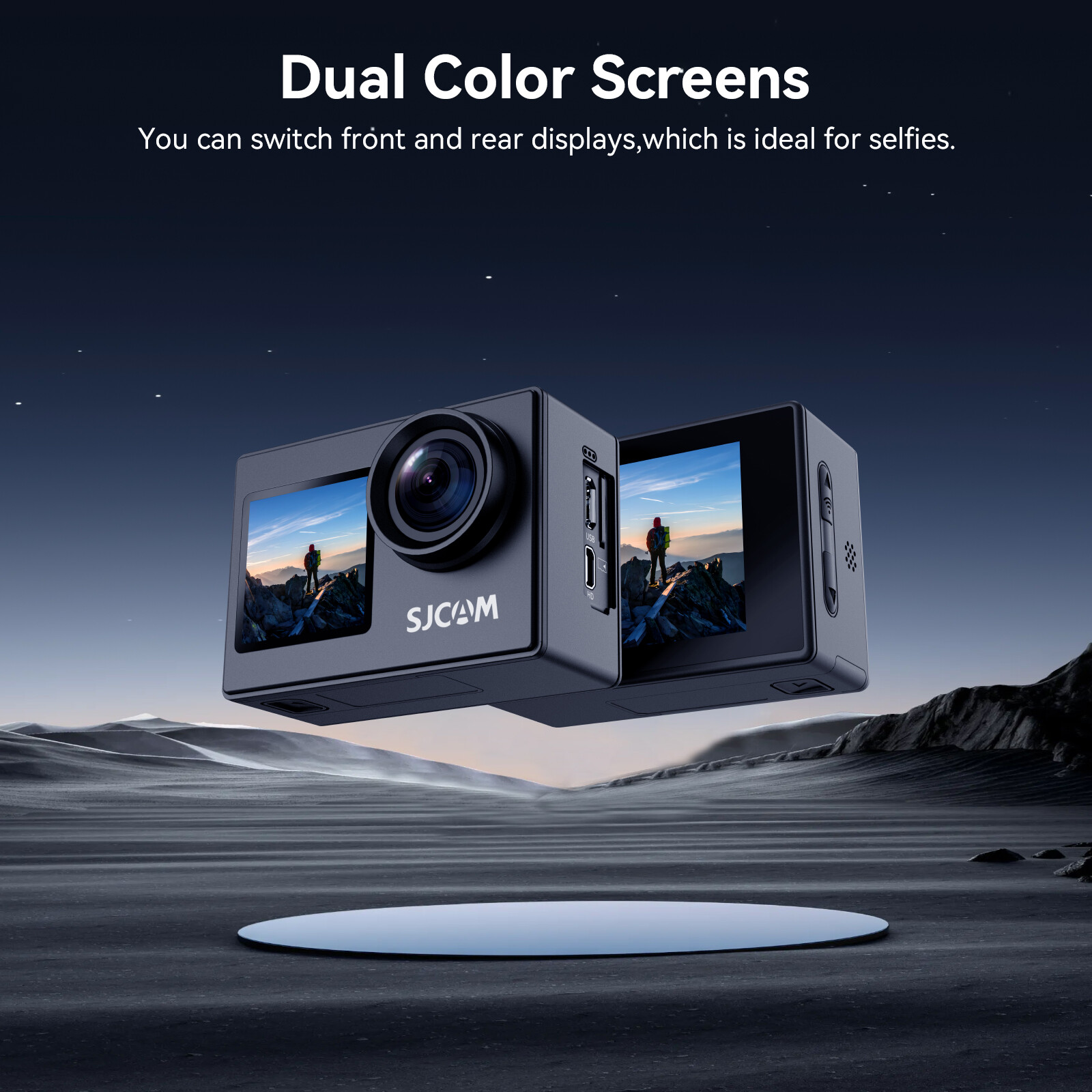 SJCAM 4K Action Camera 170° Wide-Angle Dual Screen Camera with 32G Memory Card