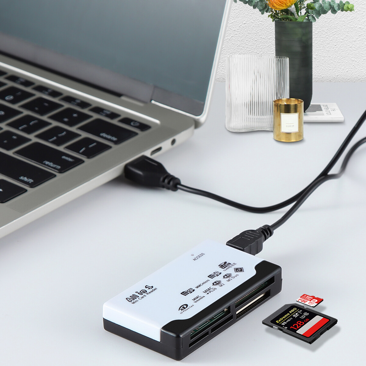Card Reader USB1.1/ USB2.0/ USB3.0 Micro SD TF CF Smart Memory Adapter Laptop US