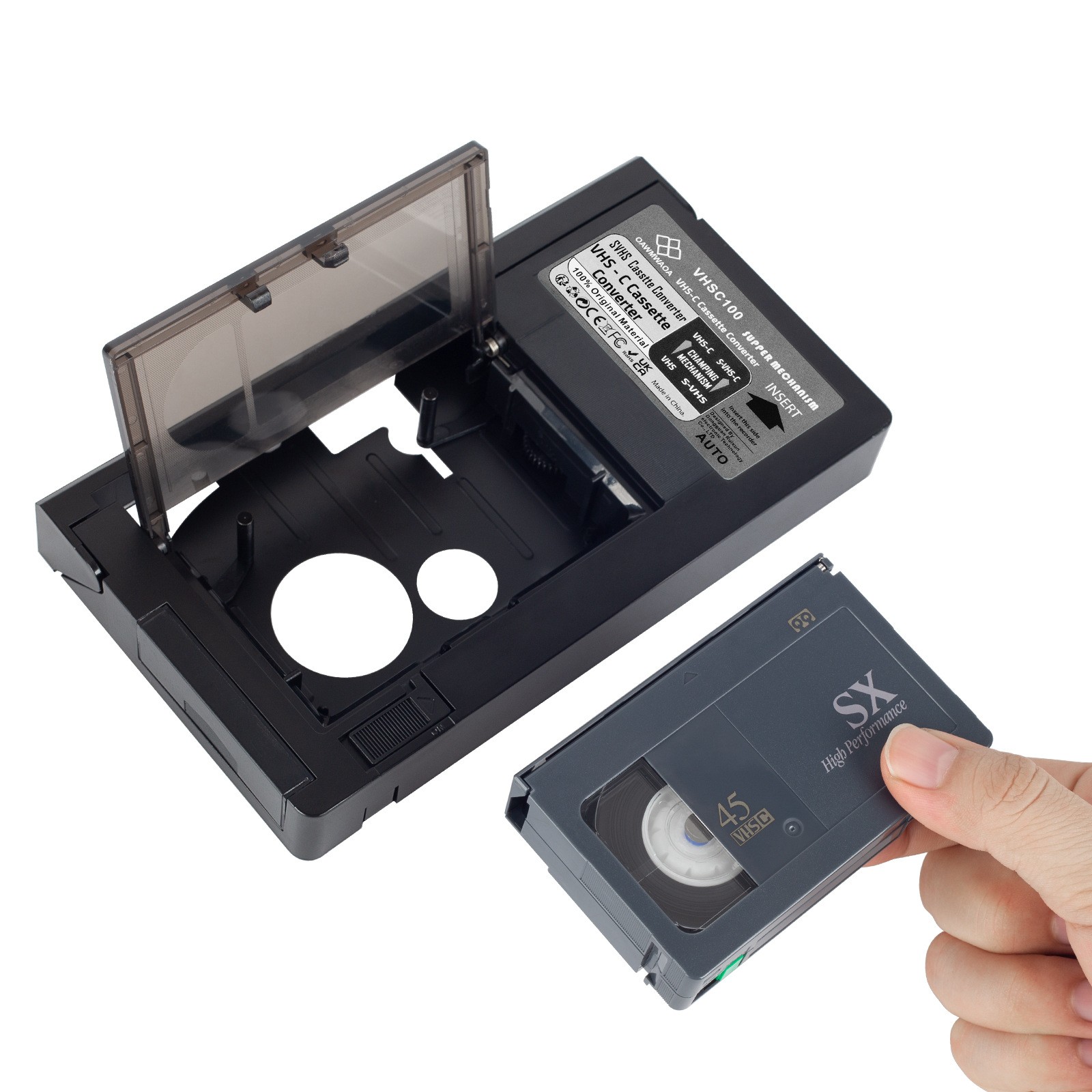 1 * Cassette Adapter For VHS VCR to play back VHS-C For SVHS-C tapes